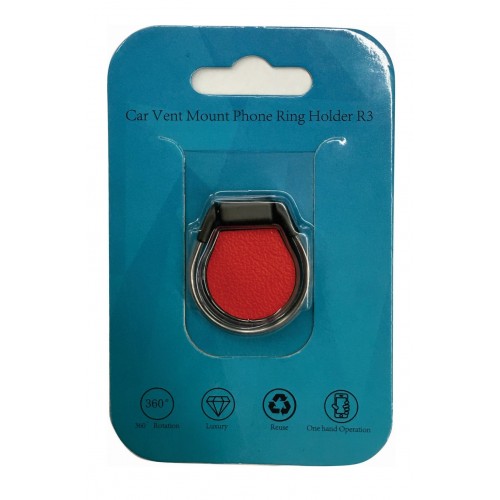 Car Vent Mount Phone Ring Holder R3 Red